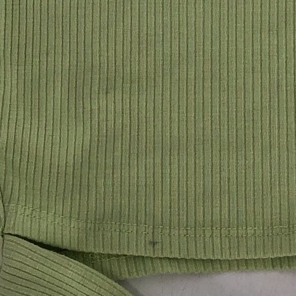Garage Lime Green 1 Shoulder Tie Waist Ribbed Crop Top size XS - Picture 5 of 16